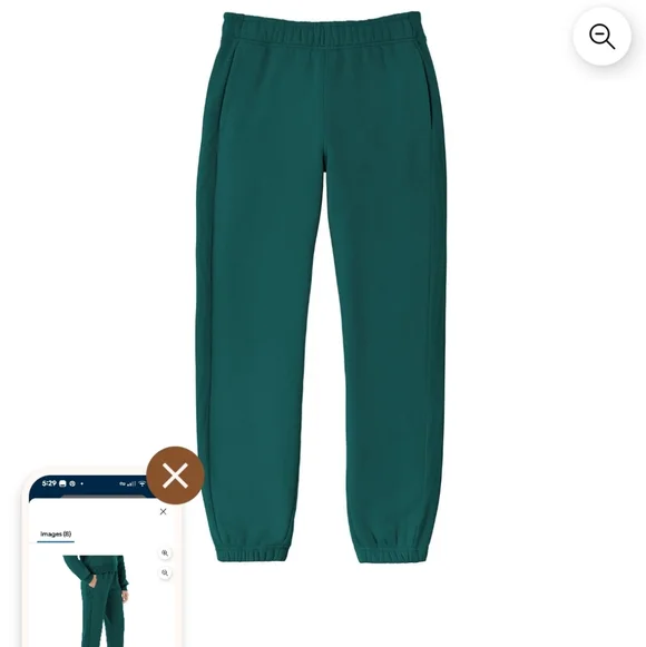 Members Mark Women's Fleece Lined Sweatpants Joggers, M, Dark Green, Warm! - Picture 4 of 9